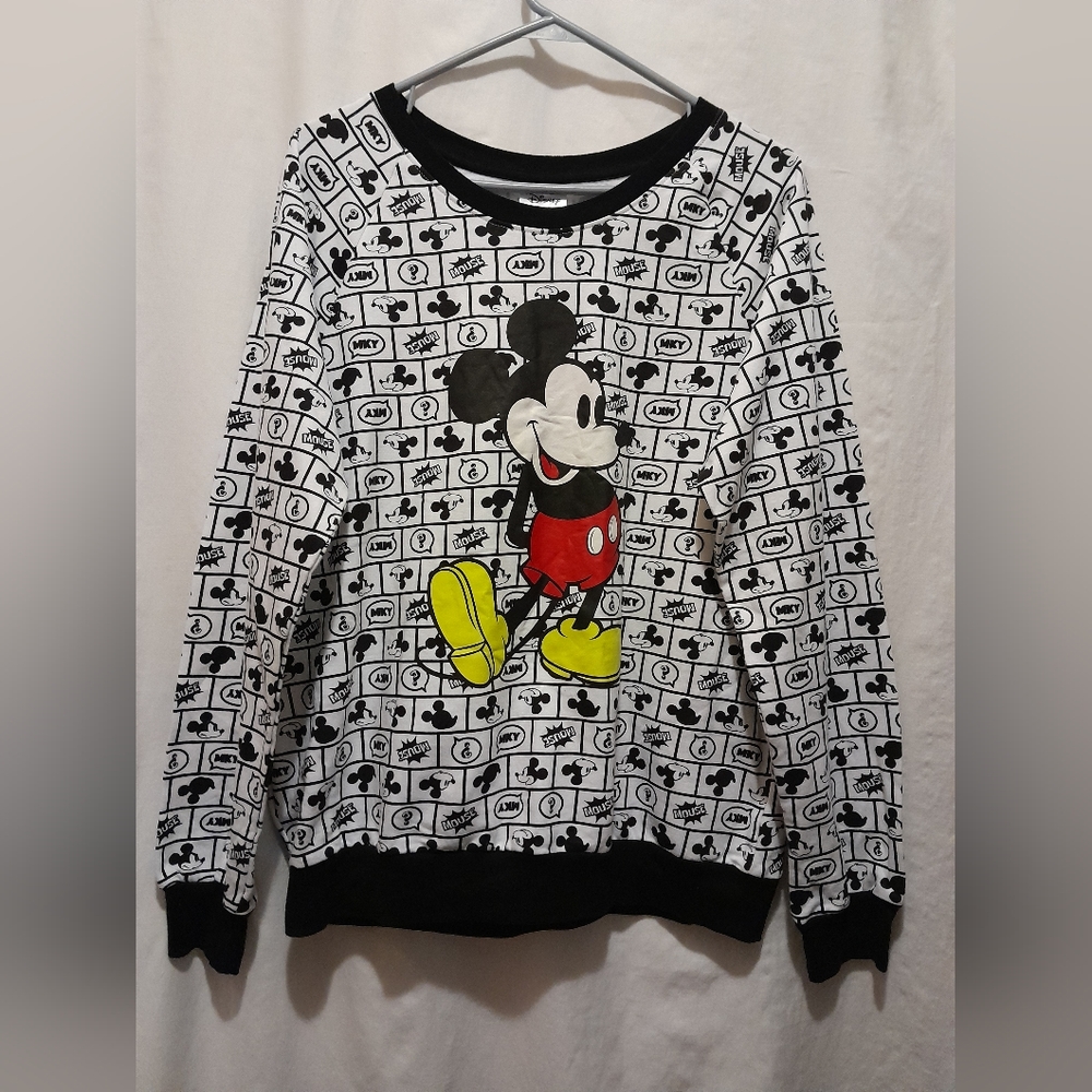 - Disney Mickey Mouse Comic Strip Style Lightweight Sweatshirt. Womens Siz…